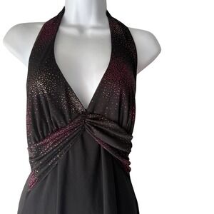 Misope Y2k Black Halter Top Party‎ Sparkle Tank Small Fairy Grunge Whimsigoth